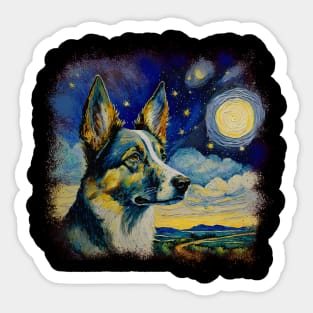 Australian Blue Cattle Dog by VanGogh Sticker